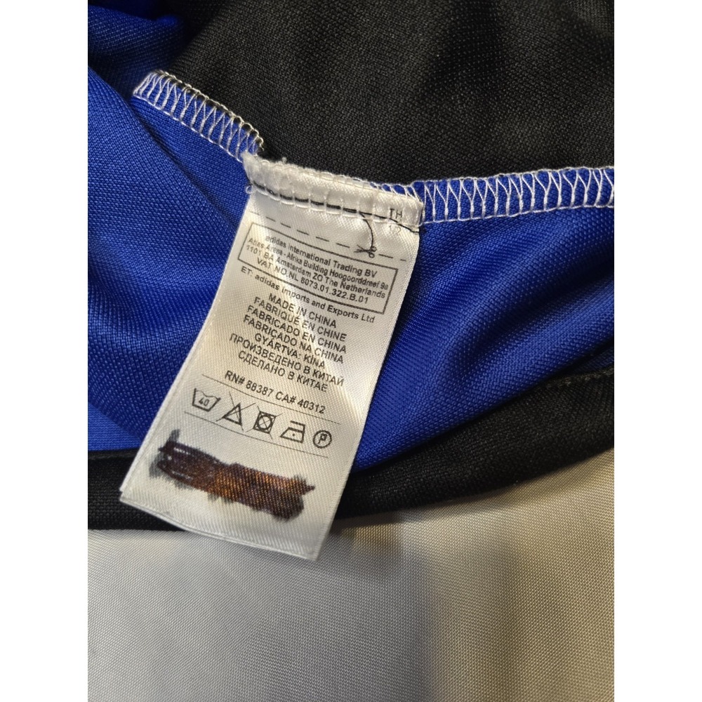 Adidas ClimaCool Track Jacket Full Zip Youth Large Classics Crest Blue Black Wht - Picture 5 of 8